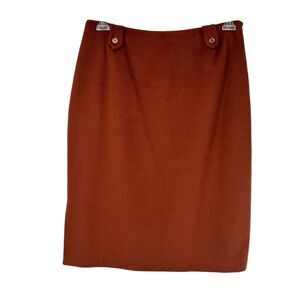 Tocca Skirt 100% Angora Pencil Skinny Womens Size 12 Burnt Sienna Brown Red